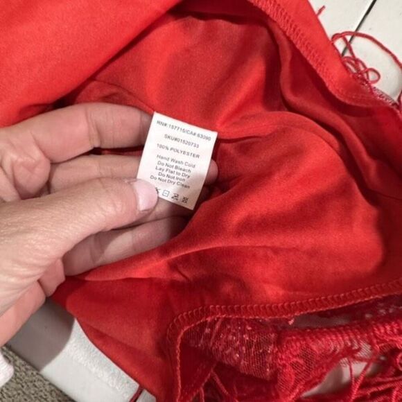 Spirit Halloween‎ Adult Red Sequin Flapper Dress Small Fringe - Picture 6 of 13